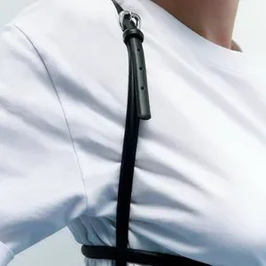 Zara | Accessories | Nwt Black Faux Leather Harness 32 